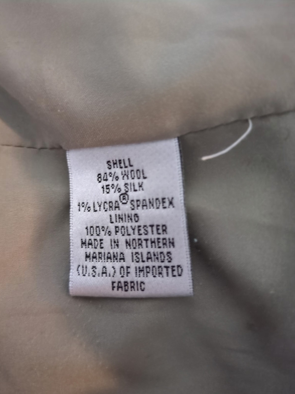VTG Y2K Talbots Petites Wool Silk Pinstripe Pant Suit 14 Grey Quiet Luxury Corp - Picture 7 of 14